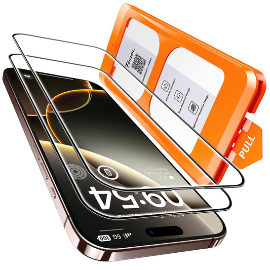 TOCOL 2 Pack for iPhone 16 Pro Screen Protector [Instant Installation][Auto-Dust Removal][HD Clear], Unbreakable 9H+Hardness Shatterproof Tempered Glass [Bubble Proof] 🍁 All In One Marketplace Canada