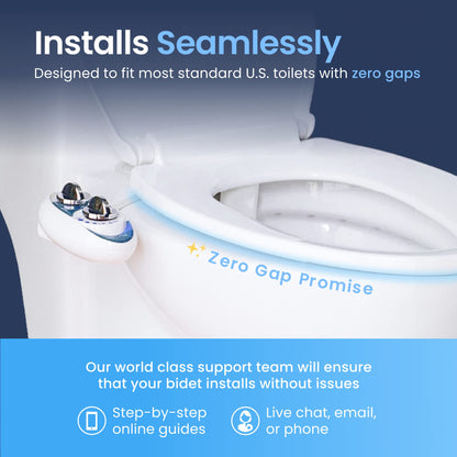 LUXE Bidet NEO 120 - Single Nozzle, Self-Cleaning, Non-Electric Bidet Attachment for Toilet Seat, Adjustable Water Pressure, Rear Wash (White) 🍁 All In One Marketplace Canada