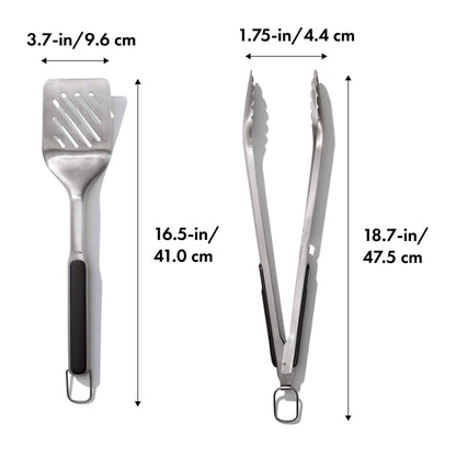 OXO Good Grips Grilling Tools, Tongs and Turner Set, Black 🍁 All In One Marketplace Canada