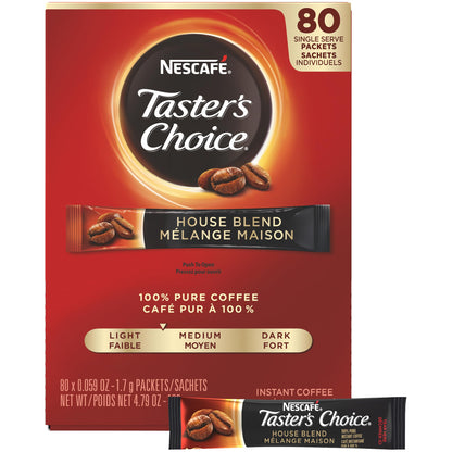 Nescafé Instant Coffee Packets, Taster's Choice Light Roast, 80 x 1.7g 🍁 All In One Marketplace Canada