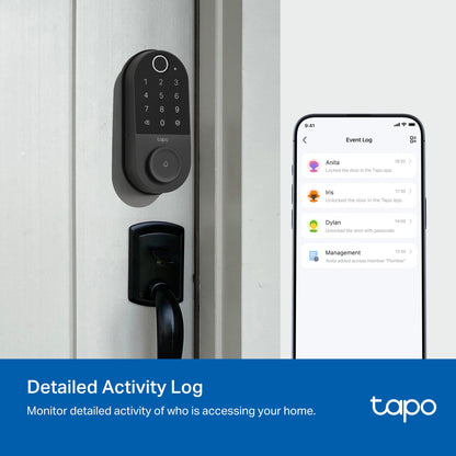 Tapo Smart Door Lock, Deadbolt | Keyless Entry, Fingerprint Recognition, Touchscreen Keypad & in-App Monitoring with Scheduled Access | 1-Year Rechargeable Battery | BHMA Grade 2 | Tapo DL110 🍁 All In One Marketplace Canada