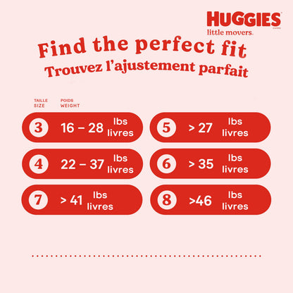 Huggies Size 8 Diapers, Little Movers Baby Diapers, Size 8 (46+ lbs), 76 Count, Packaging May Vary 🍁 All In One Marketplace Canada