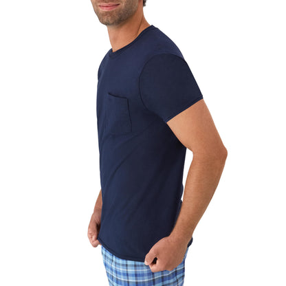 Hanes Men's Pocket Undershirt Pack, Cotton Crew Neck T-Shirt, Moisture Wicking Tee, Assorted 6-Pack, Grey Heather, Black, White, Navy, Blue Heather, XX-Large 🍁 All In One Marketplace Canada