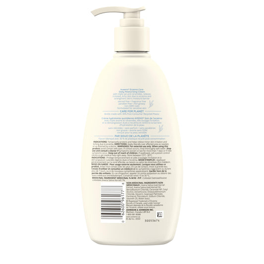 Aveeno Eczema Care Daily Moisturizing Cream, Dry Skin Moisturizer, Itchy Skin Relief, Eczema prone Skin, Fragrance Free, 330 mL 🍁 All In One Marketplace Canada