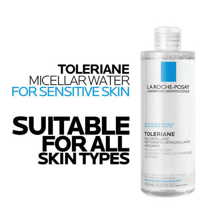 La Roche Posay Toleriane Micellar Water for Ultra Sensitive Skin, Cleanses and Removes Makeup, formulated with Glycerin & Thermal Spring Water, Hypoallergenic, Recommended by Dermatologists, 400ml 🍁 All In One Marketplace Canada