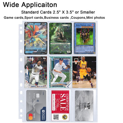 360 Pockets Trading Card Sleeves - Double-Sided 9 Pocket Page Protector, Ultra-Clear Card Sheets for 3 Ring Binder, Sleeves for Game Yugioh/MTG, Baseball, Business Cards, Coupons 🍁 All In One Marketplace Canada