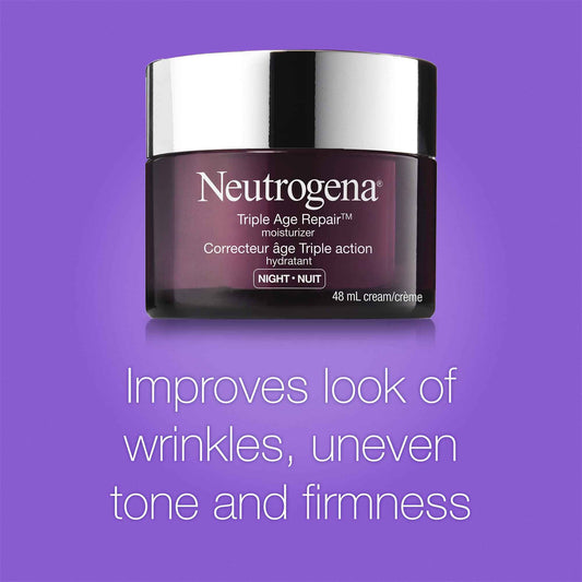 Neutrogena Night Cream, Triple Age Repair, Tone, and Firmness, 48 mL 🍁 All In One Marketplace Canada