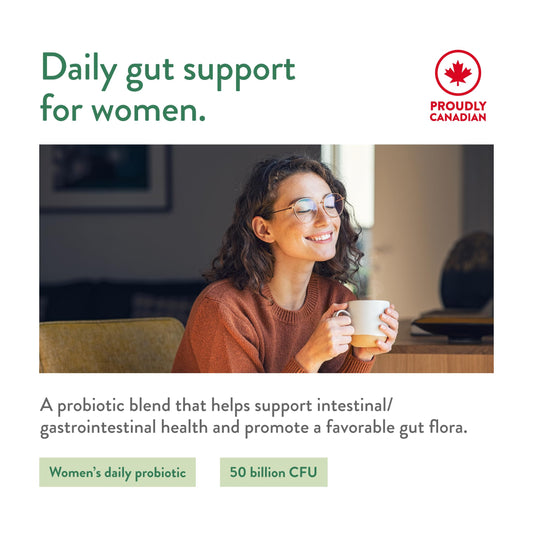 Genuine Health Advanced Gut Health Probiotic Women's Daily 50 Billion CFU - Healthy Digestion & Gut Flora Support - Women’s Probiotic - Vegan, Gluten-Free & Non-GMO - 30 Capsules (30 Servings) 🍁 All In One Marketplace Canada