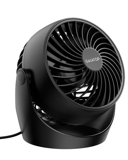 Gaiatop Desk Fan, 5-Inch Portable Electric Table Desktop Air Circulator Fans, Small but Powerful with 3 Speed 360° Adjustable Tilt for Cooling Home Dorm Office Bedroom Bathroom Kitchen，Black 🍁 All In One Marketplace Canada