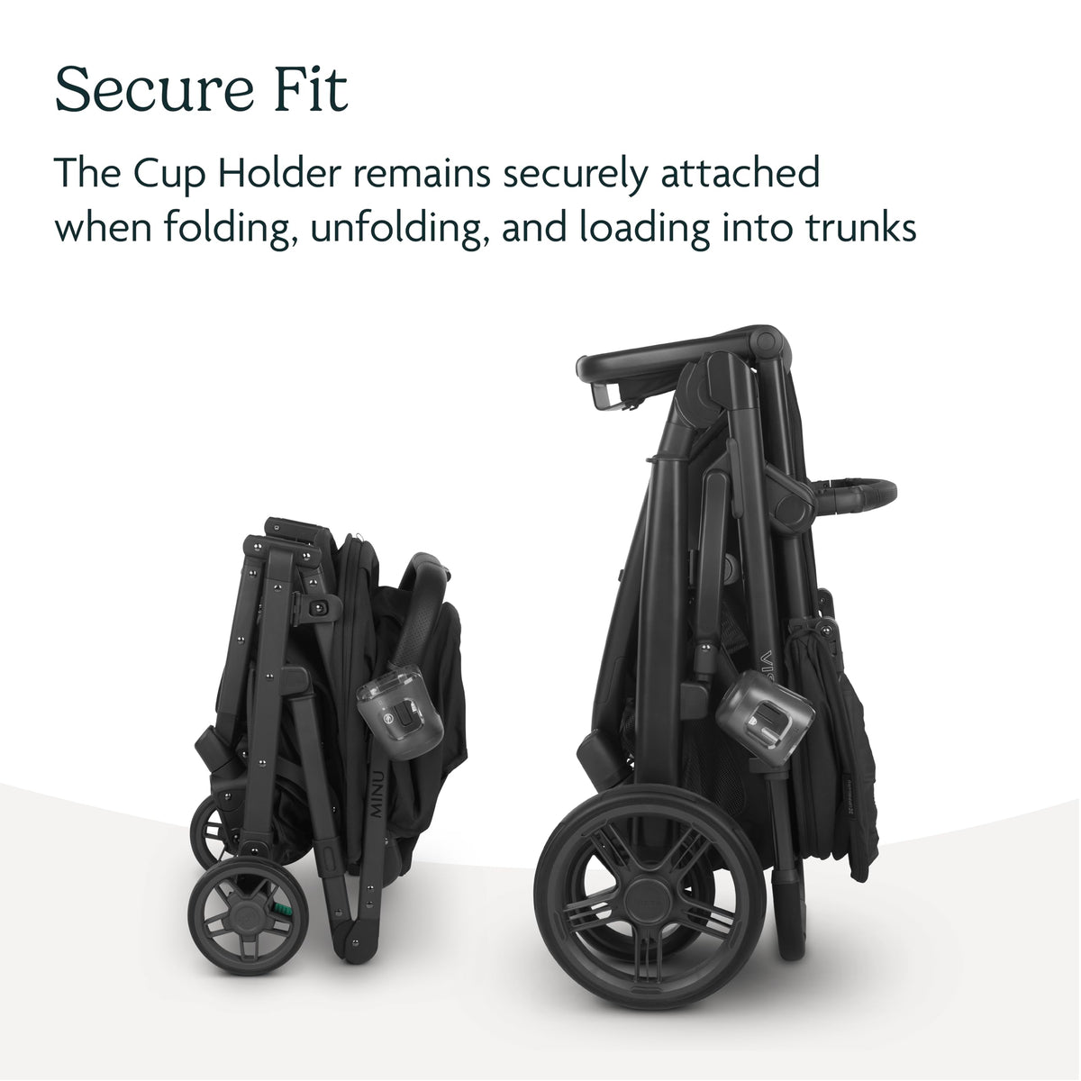 UPPAbaby Cup Holder for Vista, Cruz, Minu Strollers - Quick, Intuitive Attachment + Removal - Securely Holds Various Size Beverages - BPA Free + Dishwasher Safe - Folds Attached 🍁 All In One Marketplace Canada