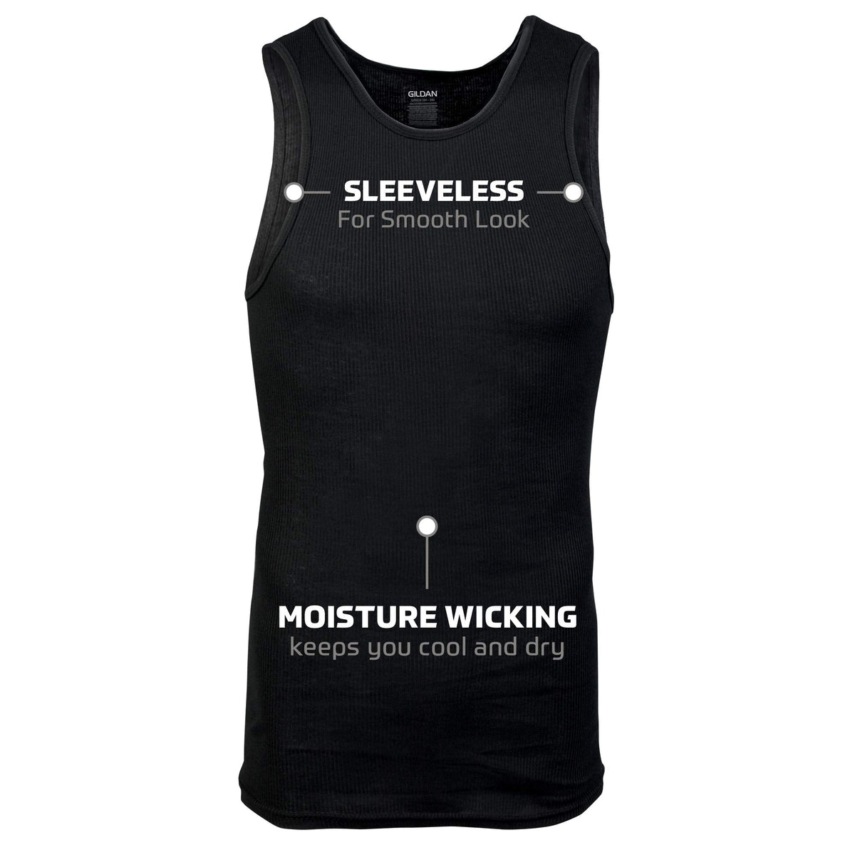 Gildan Men's A-Shirts Tanks Multipack, Black/Sport Grey/Charcoal (5-Pack), X-Large 🍁 All In One Marketplace Canada
