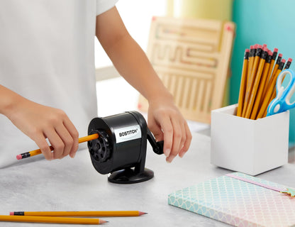 Bostitch Office Wall Mount Manual Pencil Sharpener, Tip Saver, 8 Hole Dial, 6X Longer Cutter Life, Vertical or Horizontal Mounting Black (MPS1-BLK) 🍁 All In One Marketplace Canada