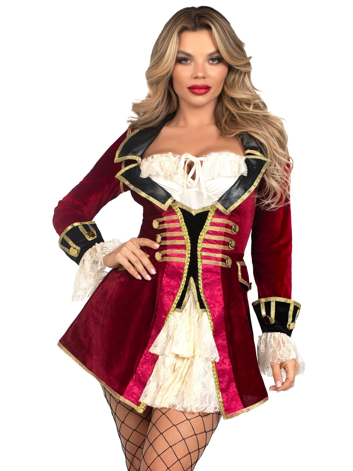 Leg Avenue womens Captivating Captain Halloween Pirate Costume, Multicolor, X-Large