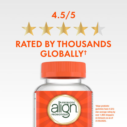 Align Probiotic Gummies for Women & Men, Helps Support Gastrointestinal Health, Made With Naturally Sourced Fruit Flavors, Strawberry Flavour, 60 Gummies 🍁 All In One Marketplace Canada