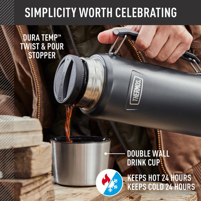 THERMOS, ICON Series, Stainless Steel Beverage Bottle, Granite, 1.2 L 🍁 All In One Marketplace Canada