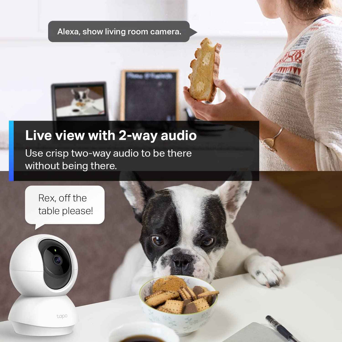 TP-Link Tapo 2K Pan/Tilt Indoor Security WiFi Camera, Baby & Pet Camera w/ 360° Motion Tracking, 2-Way Audio, Night Vision, Cloud & Local Storage (Up to 256 GB), Works w/Alexa & Google (Tapo C210) 🍁 All In One Marketplace Canada