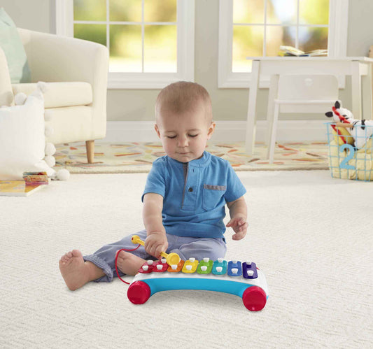 Fisher-Price Toddler Pull Toy, Classic Xylophone Pretend Musical Instrument with Mallet for Preschool Kids Ages 18+ Months 🍁 All In One Marketplace Canada