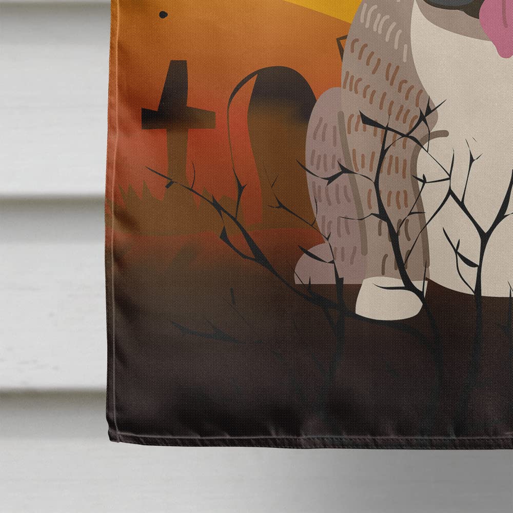 Caroline's Treasures BB4392CHF Halloween English Bulldog Grey Brindle Flag Canvas House Size, Large, Multicolor