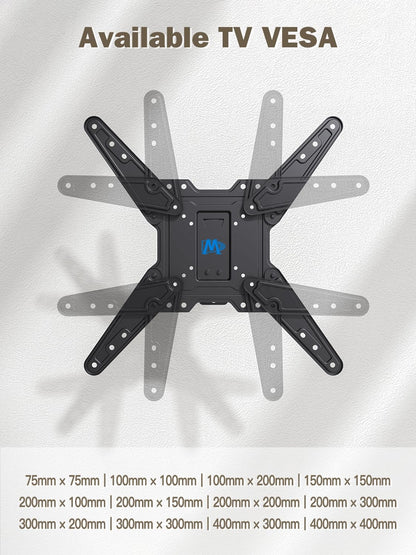 Mounting Dream TV Mount for Most 26-55 Inch TVs, Full Motion TV Wall Mount with Perfect Center Design on Single Stud Articulating Mount Max VESA 400x400mm up to 77 LBS, MD2413-MX 🍁 All In One Marketplace Canada
