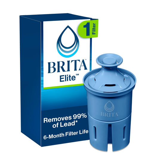 Brita Elite Replacement Filter, Reduces 30+ contaminants while keeping healthy minerals, WQA Certified to reduce Lead, Microplastics, Chromium and Chlorine, Lasts 6 months, 1 Count 🍁 All In One Marketplace Canada