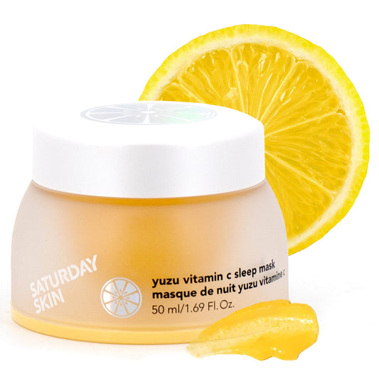 Saturday Skin Yuzu Vitamin C Sleep Overnight Face Mask Korean Skin Care Retinol Niacinamide Brightening Overnight Mask, Vegan Smooth Skin & Reduce Wrinkles, Ideal for All Skin Types 🍁 All In One Marketplace Canada