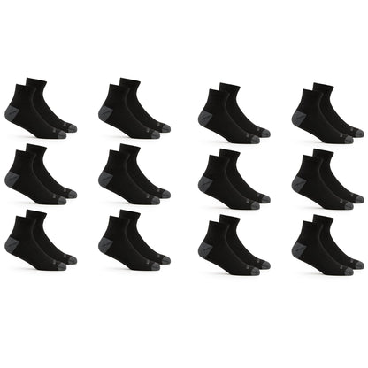 Fruit of the Loom mens 12 Pair Pack Dual Defense Cushioned Casual Sock, Black, 6-12 🍁 All In One Marketplace Canada