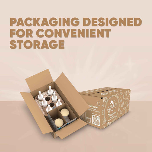 Glade PlugIns Air Freshener Refill Oil Kit, Long Lasting Scented Plug In with Essential Oils for Home, Bathroom & Kitchens, Delicate Vanilla Embrace, 2 Warmers + 6 Refills 🍁 All In One Marketplace Canada