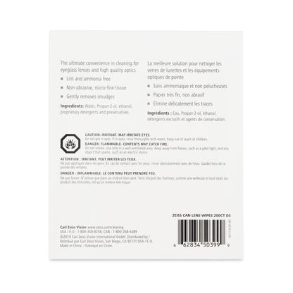 ZEISS Pre-Moistened Lens Cleaning Wipes, 200 Count 🍁 All In One Marketplace Canada