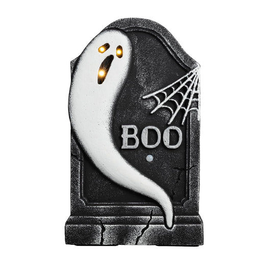 Mud Pie Halloween Ghost LED Light up Tombstone Decor