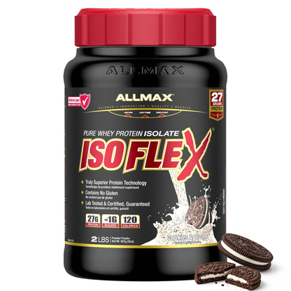 ALLMAX ISOFLEX Whey Protein Isolate, Cookies & Cream, 2 lb 🍁 All In One Marketplace Canada