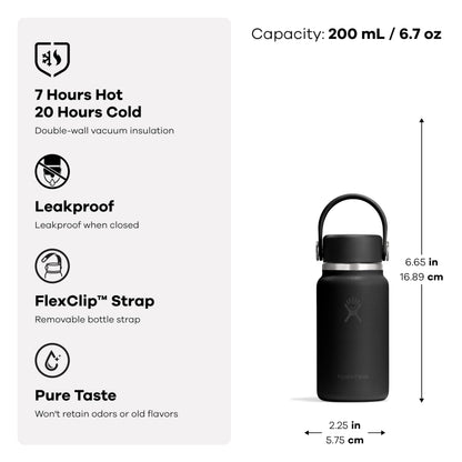 Hydro Flask Micro Bottle - Insulated Mini Leak Proof Flask for Purse or Pocket in 6.7 Oz Popstar Pink 🍁 All In One Marketplace Canada