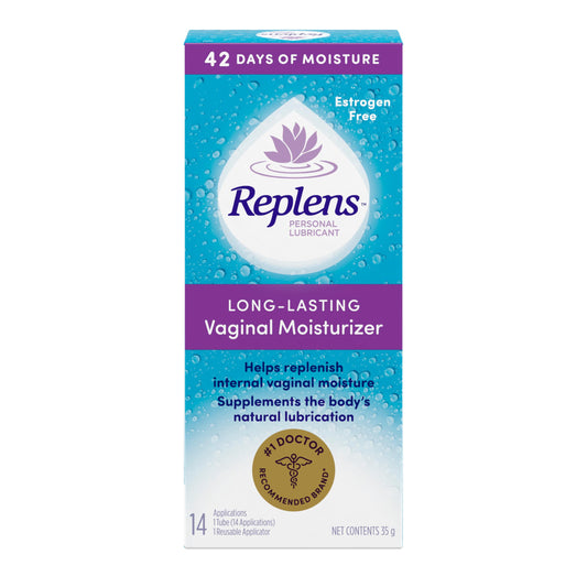 Replens Long-Lasting Vaginal Moisturizer and Lubricant, Replenish internal vaginal moisture, Immediate relief, Paraben free, Estrogen Free, Fragrance Free, 14 Applications, 35 g 🍁 All In One Marketplace Canada