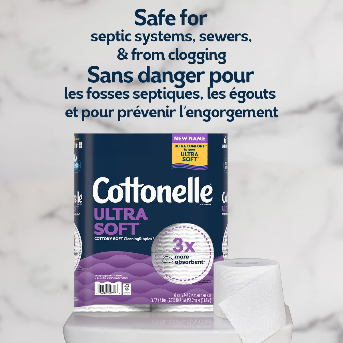 Cottonelle Toilet Paper, 24 Family Mega Rolls = 108 Regular Rolls (4 Packs of 6), Ultra Soft (Formerly Ultra Comfort), Soft Bathroom Tissue, 296 Sheets per Roll, Packaging May Vary 🍁 All In One Marketplace Canada