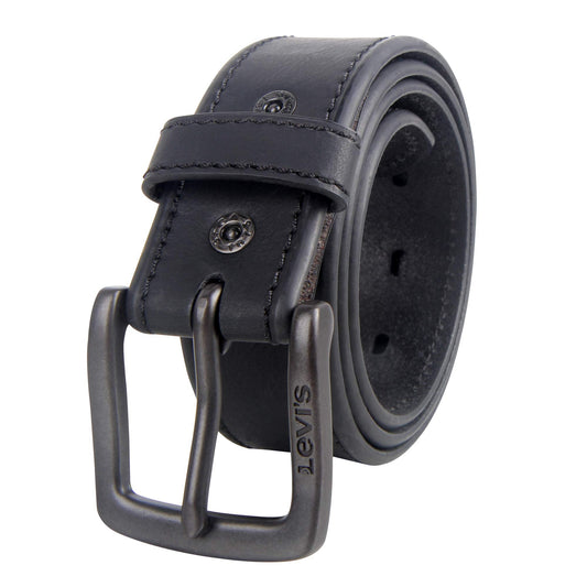 Levi's Casual Belt-Dress for Men Jeans with Thick Strap and Buckle, Matte black, Extra-Large (42-44) 🍁 All In One Marketplace Canada