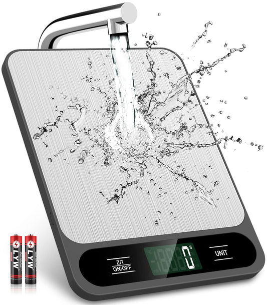 Mik-Nana Food Scale, 10kg/22lb Digital Kitchen Scale Weight Grams and Ounces for Baking Cooking Coffee Package Postage, 6 Units with Tare Function, LCD Display, Easy Clean Stainless Steel 🍁 All In One Marketplace Canada
