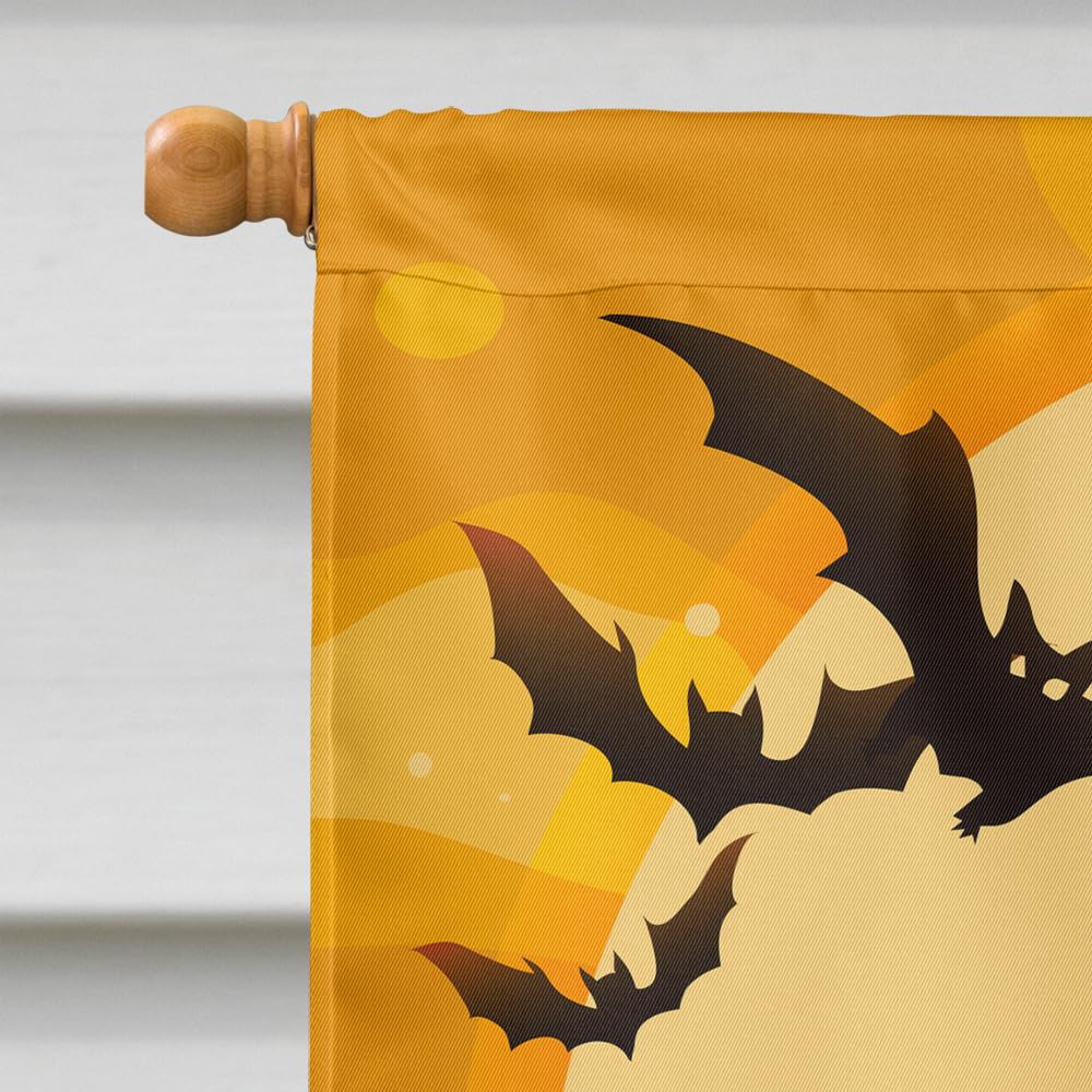 Caroline's Treasures BB4337CHF Halloween Poodle Black Flag Canvas House Size, Large, Multicolor