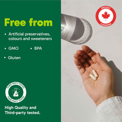 Organika Canadian-Made Mind Calm- with Magnesium Bisglycinate, L-Theanine, GABA, Inositol- Promotes Relaxation and Calm without Drowsiness- 120vcaps 🍁 All In One Marketplace Canada