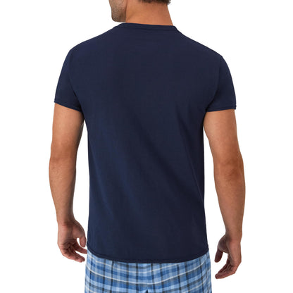 Hanes Men's Pocket Undershirt Pack, Cotton Crew Neck T-Shirt, Moisture Wicking Tee, Assorted 6-Pack, Grey Heather, Black, White, Navy, Blue Heather, Medium 🍁 All In One Marketplace Canada