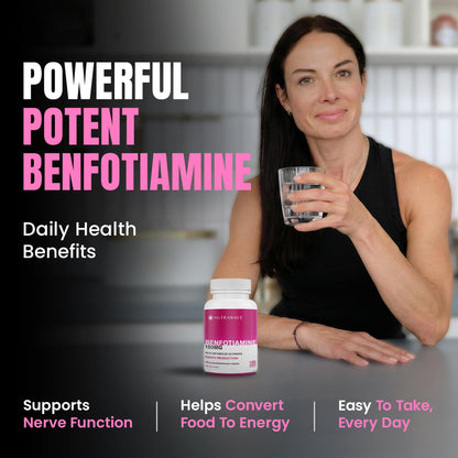 Nutrawave PURE *BONUS SIZE* 150 capsules HIGHEST POTENCY Benfotiamine Complex – 100mg, Thiamine B1 Supplement, Increased Energy, Nerve Support, All-Natural, Vegan, Gluten Free. 5-month supply 🍁 All In One Marketplace Canada