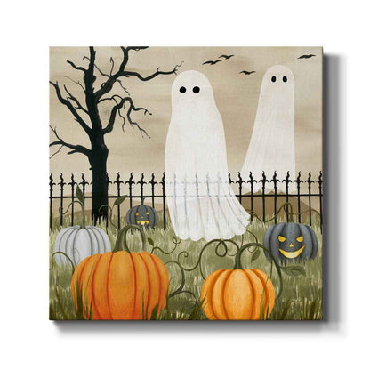 Renditions Gallery Modern Canvas Wall Art Pictures for Office Decorations Halloween Hunted Pumpkin Patch Premium Wall Hanging Wooden Artwork for Livingroom Kitchen Paintings - 10"X10" LT508