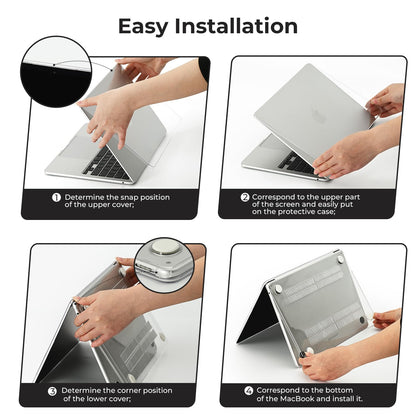 EooCoo Case Compatible with MacBook Air 13 inch M5 M4 M3 M2 2026-2022 A3449 A3240 A3113 A2681, 13.6" Hard Case Cover & Keyboard Skin & Screen Protector for Laptop Air 13.6 inch - Crystal Clear 🍁 All In One Marketplace Canada