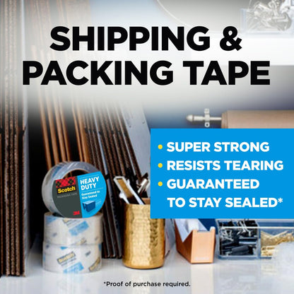 Scotch Packing Tape Heavy Duty Shipping Tape, 1.88" x 50m, 6 Rolls 🍁 All In One Marketplace Canada
