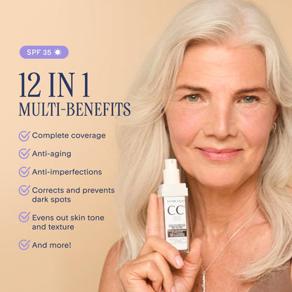 Marcelle CC Cream SPF 35, Light, 12-in-1 Tinted Moisturizer, Complete Coverage & Correction, Hypoallergenic, Fragrance-Free, Paraben-Free, Oil-Free, Non-Comedogenic, Vegan, Cruelty-Free, 30 mL 🍁 All In One Marketplace Canada