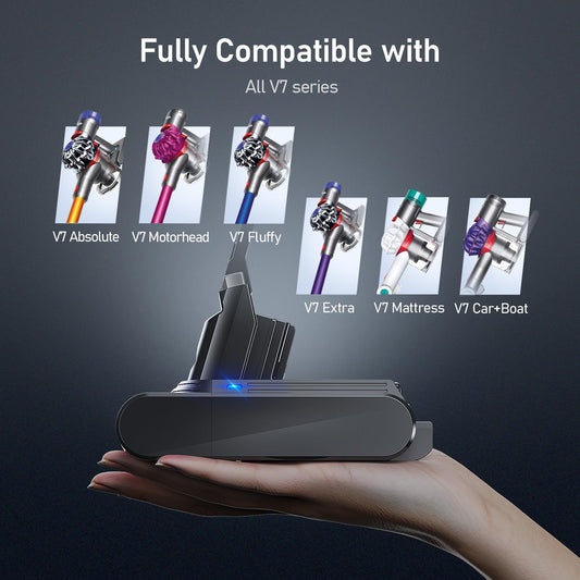 Battery Replacement for Dyson V7, 21.6V 8000mAh Li-ion Battery Compatible with SV11 V7 Motorhead V7 Animal V7Extra V7Mattress V7Absolute V7Trigger Vacuum Cleaners, 3 Pre-Filters and 1 Post-Filter 🍁 All In One Marketplace Canada