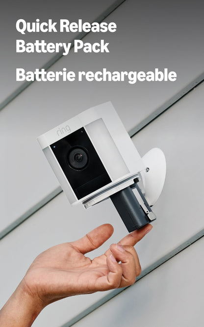 Ring Spotlight Cam Plus, Battery | Two-Way Talk, Colour Night Vision, and Security Siren - Black 🍁 All In One Marketplace Canada