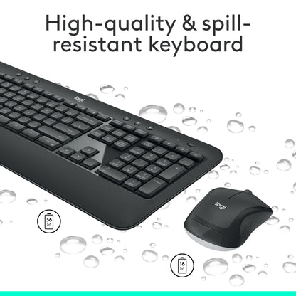 Logitech MK540 Advanced Wireless Keyboard and Mouse Combo for Windows, 2.4 GHz Unifying USB-Receiver, Multimedia Hotkeys, 3-Year Battery Life, for PC, Laptop 🍁 All In One Marketplace Canada