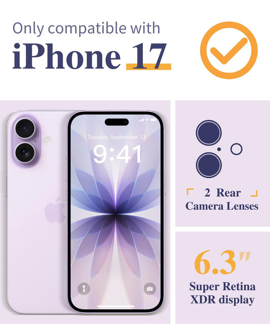 GVIEWIN Compatible with iPhone 17 Case 6.3" 2025, with Screen Protector & Camera Lens Protector, Shockproof Military Grade Drop Protective Clear Floral Slim Phone Cover for Women,Floratopia/Colorful 🍁 All In One Marketplace Canada