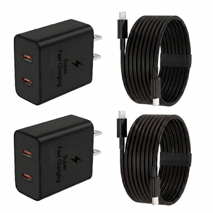 Super Fast Charger USB C, 2-Pack 45W USB C Charger with 6FT C to C Cable, Dual Port Fast Charger USB C for Samsung Galaxy S26/S25/S24/S23/S22/S21/S20/Plus/Ultra,Android,Galaxy Tablet,Phone 17/16/15 🍁 All In One Marketplace Canada