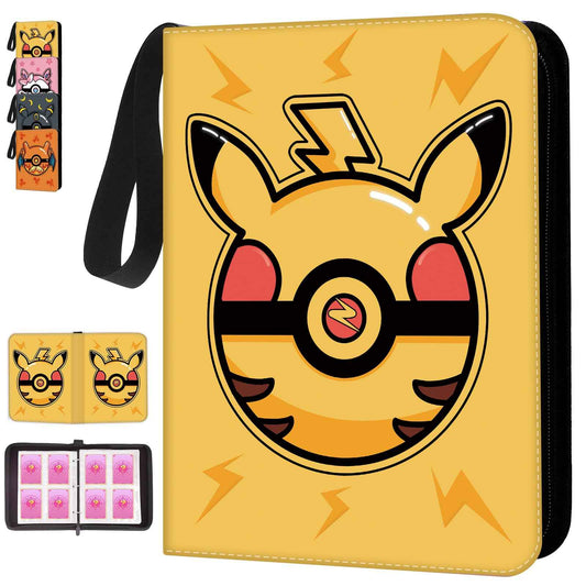 Trading Card Binder, 400 Pocket Cards Holder, 50 Double Sided Removable Pages, Portable Cards Album Holder Card Collection Xmas Gifts for Kids Stocking Stuffers, Yellow 🍁 All In One Marketplace Canada