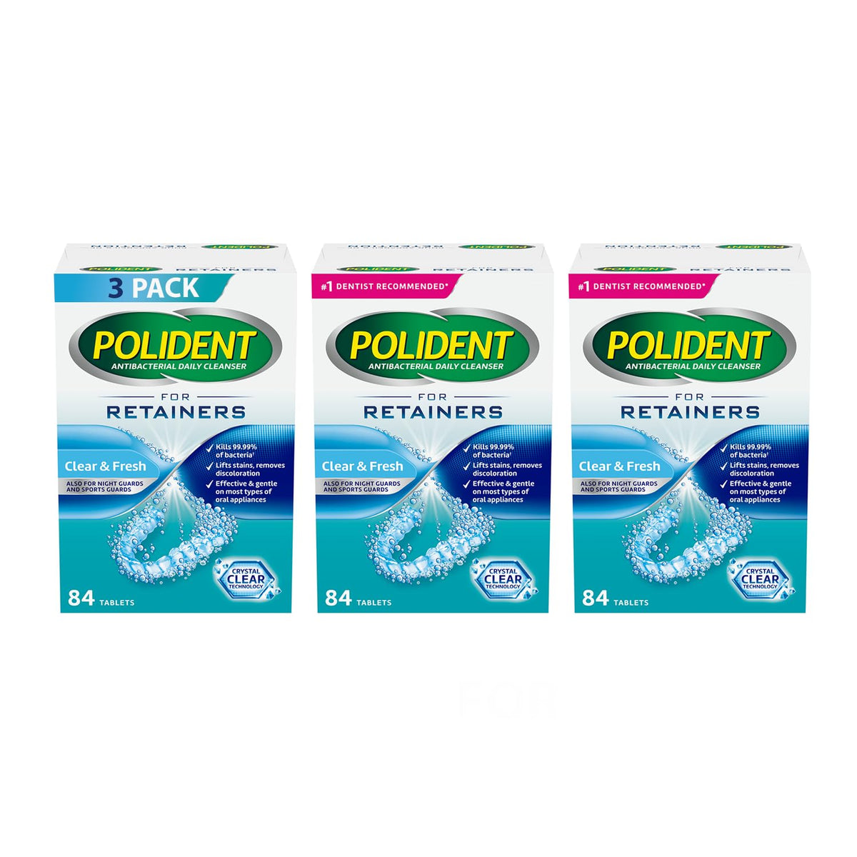 Polident Retainer Cleanser, 3-pack x 84 tabs (252 tabs) 🍁 All In One Marketplace Canada